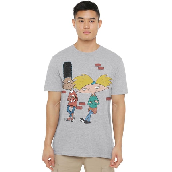 Hey Arnold! Mens Leaning Arnold & Gerald T-Shirt