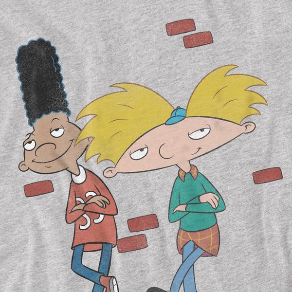 Hey Arnold! Mens Leaning Arnold & Gerald T-Shirt