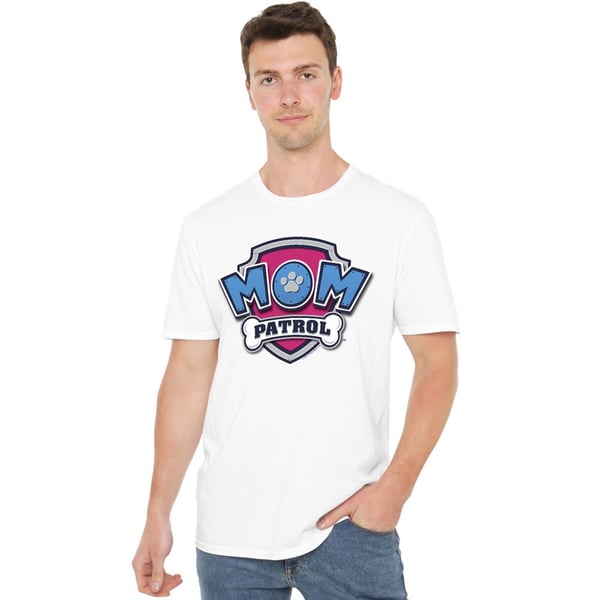 Paw Patrol Mens Mom Patrol Badge Mothers Day T-Shirt