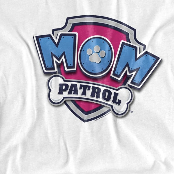 Paw Patrol Mens Mom Patrol Badge Mothers Day T-Shirt