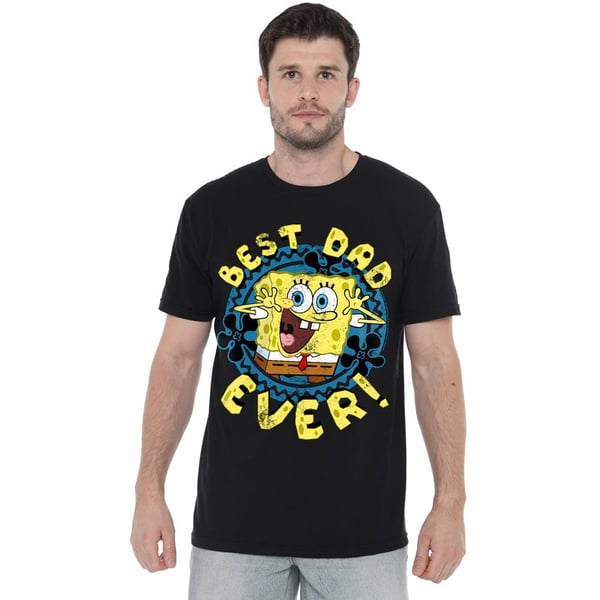 SpongeBob SquarePants Mens Best Dad Ever Fathers Day T-Shirt