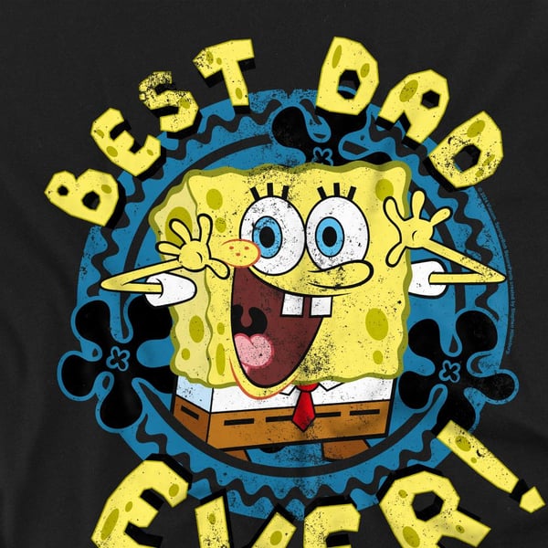 SpongeBob SquarePants Mens Best Dad Ever Fathers Day T-Shirt