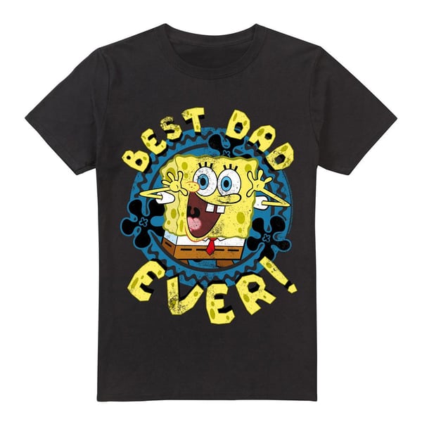 SpongeBob SquarePants Mens Best Dad Ever Fathers Day T-Shirt SpongeBob SquarePants Mens Best Dad Ever Fathers Day T-Shirt