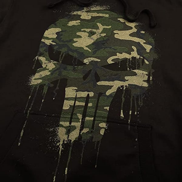 The Punisher Hættetrøje med camo-logo til mænd