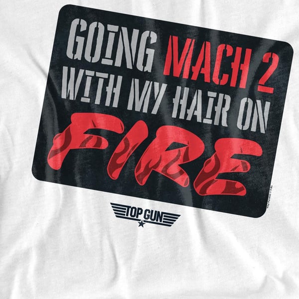 Top Gun Miesten Mach 2 Hair On Fire T-paita