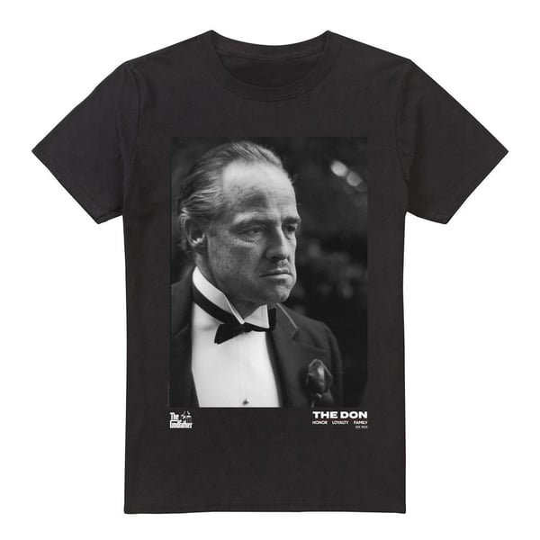 The Godfather Mens Don Vito Corleone Photograph T-Shirt The Godfather Mens Don Vito Corleone Photograph T-Shirt