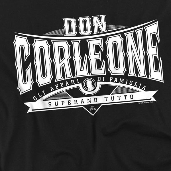 The Godfather Mens Don Vito Corleone Text T-Shirt
