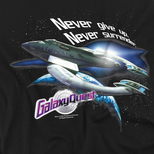 Galaxy Quest Miesten Never Surrender T-paita