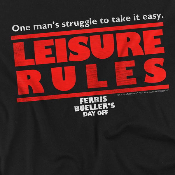 Ferris Bueller´s Day Off Miesten Leisure Rules T-paita