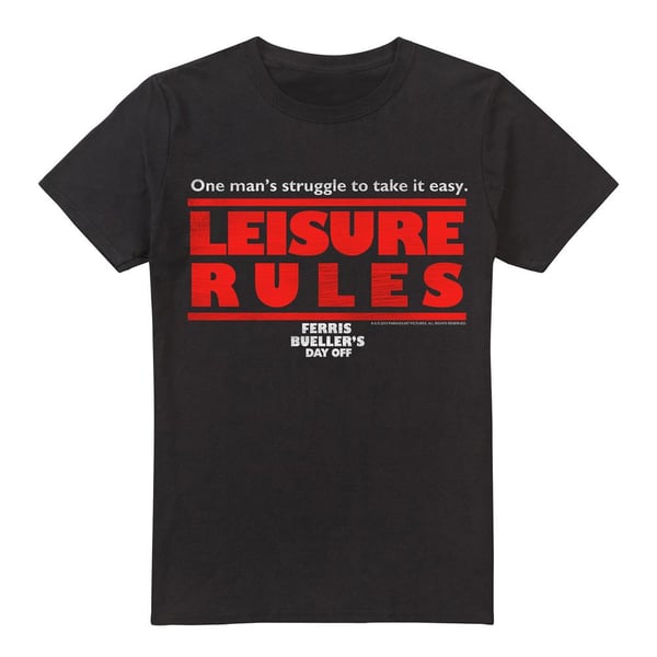 Ferris Bueller´s Day Off Miesten Leisure Rules T-paita