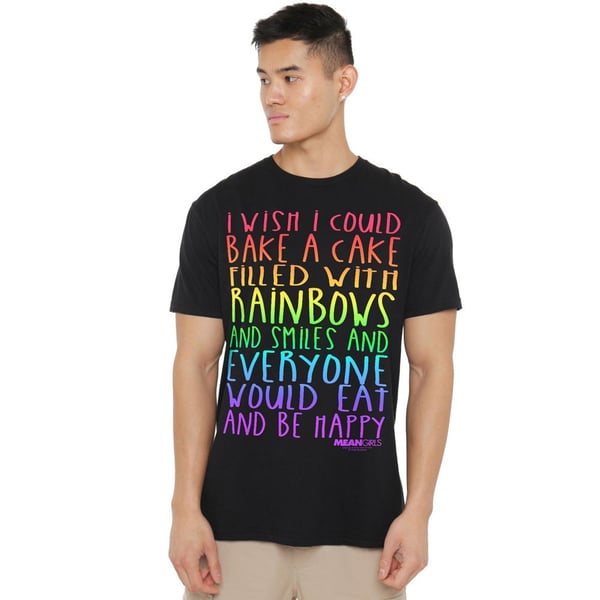 Mean Girls Mens Rainbows And Cake T-Shirt