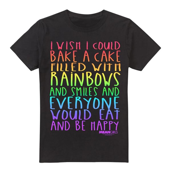 Mean Girls Mens Rainbows And Cake T-Shirt