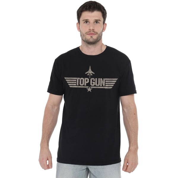 Top Gun Miesten Yksivärinen Logo T-paita