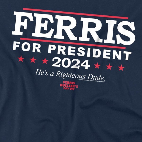 Ferris Bueller´s Day Off Mens Ferris For President T-Shirt