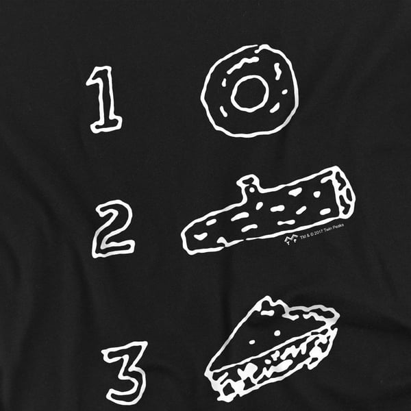 Twin Peaks Mens Pie Log Donut T-Shirt