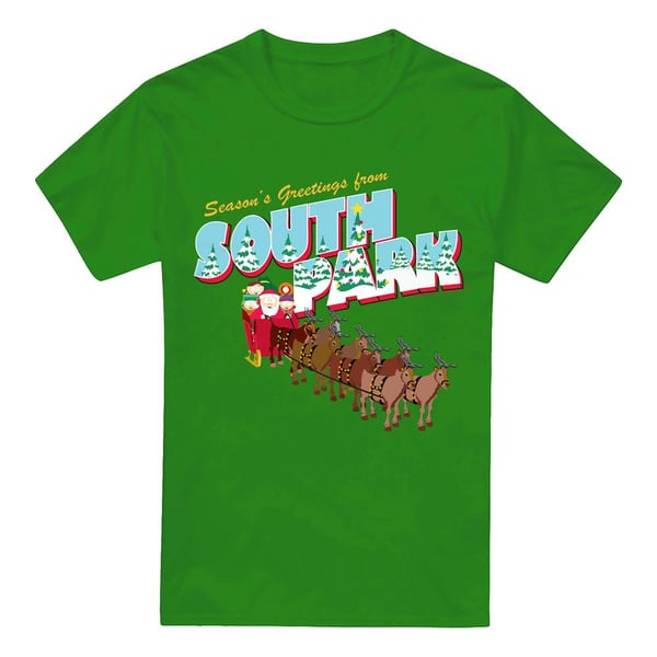 South Park Mens Season´s Greetings Cartman & Kenny Christmas T-Shirt