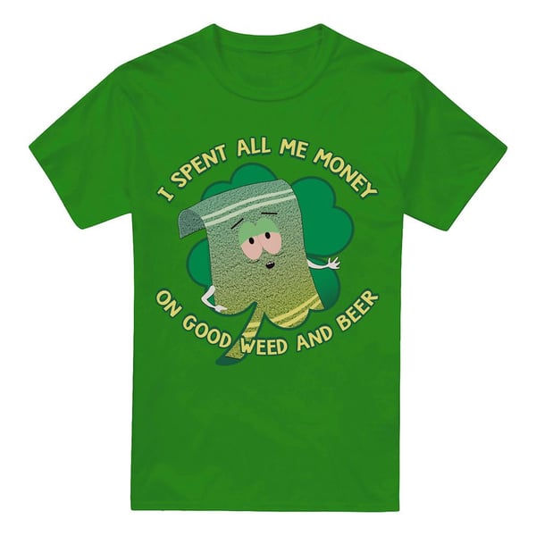South Park Herr Spent Money Towelie St Patricks Day T-shirt