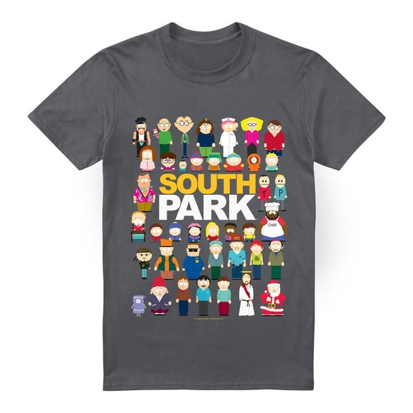 South Park Miesten Koko Näyttelijäkaarti T-paita