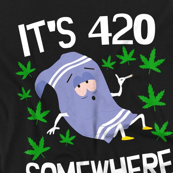 South Park Mens It´s 420 Somewhere Towelie T-Shirt