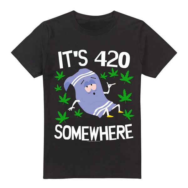 South Park Mens It´s 420 Somewhere Towelie T-Shirt South Park Mens It´s 420 Somewhere Towelie T-Shirt