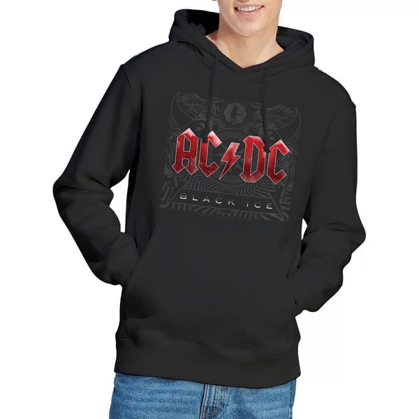 AC/DC Mens Black Ice Hoodie