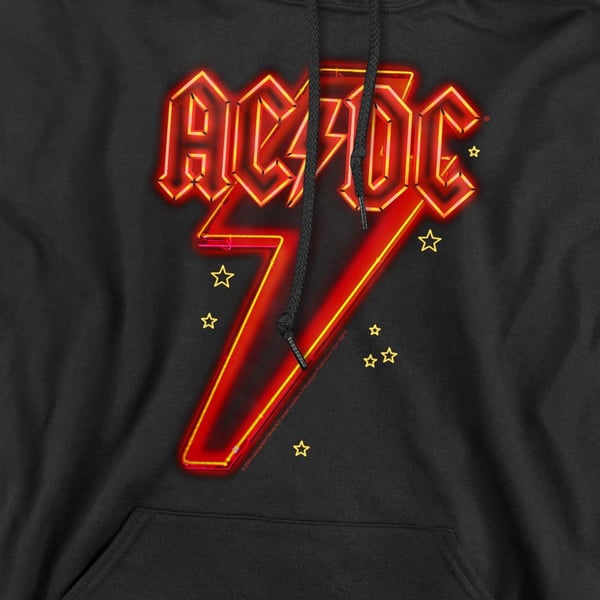 AC/DC Mens Neon Bolt Hoodie