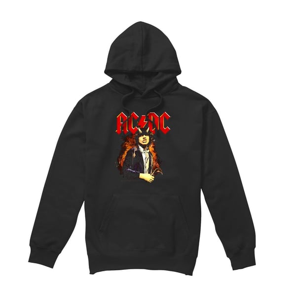AC/DC Mens Fire And Horns Hoodie AC/DC Mens Fire And Horns Hoodie