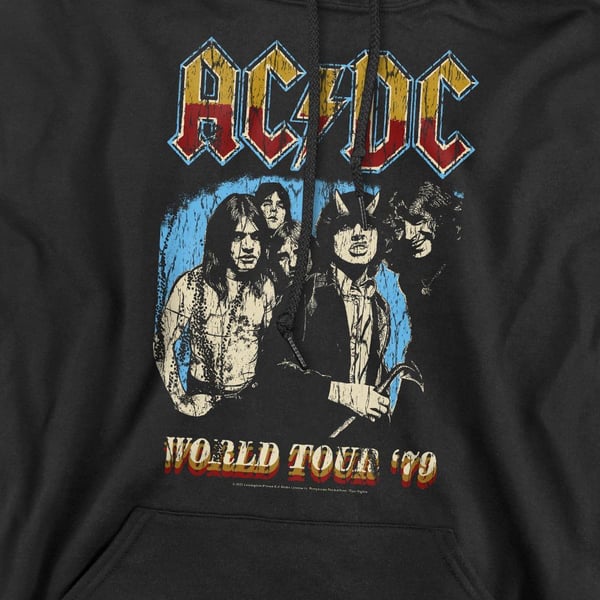 AC/DC Mens World Tour 79 Hoodie