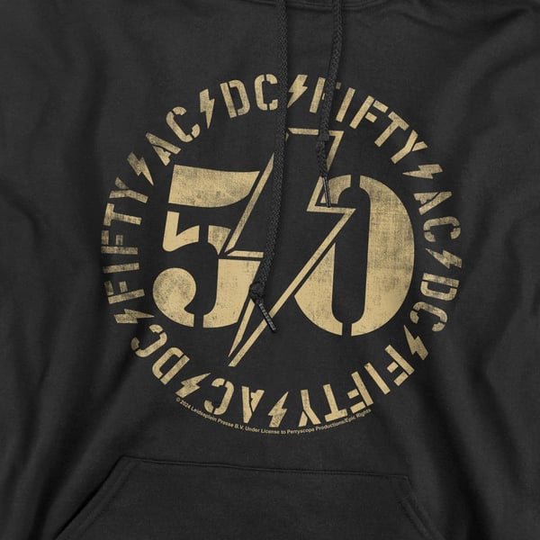 AC/DC Mens 50 Logo Hoodie
