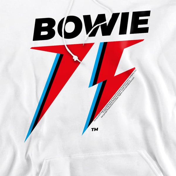 David Bowie Mens 75 Logo Hoodie