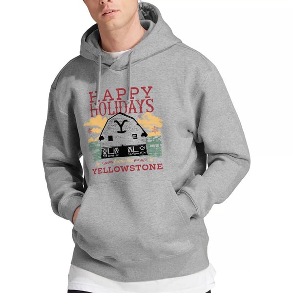 Yellowstone Mens Happy Holidays Christmas Hoodie