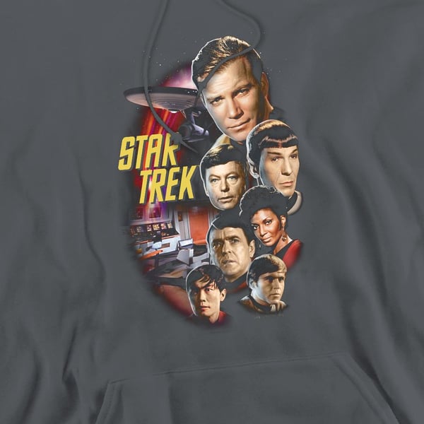 Star Trek Mens Classic Crew Hoodie