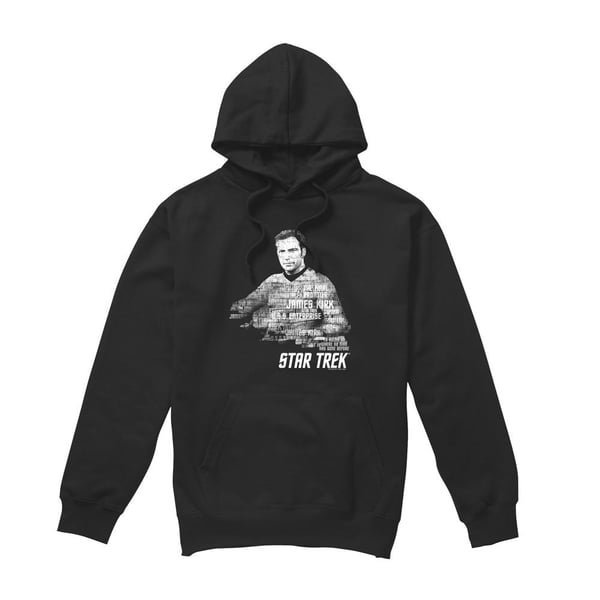 Star Trek Mens Words Captain Kirk Hoodie Star Trek Mens Words Captain Kirk Hoodie