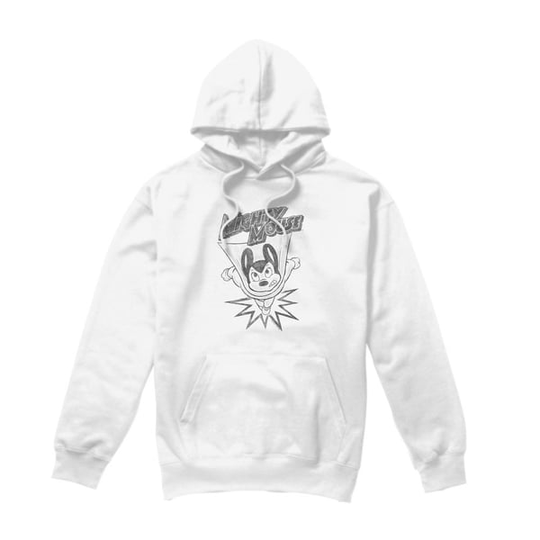 Mighty Mouse Mens Bursting Out Hoodie Mighty Mouse Mens Bursting Out Hoodie