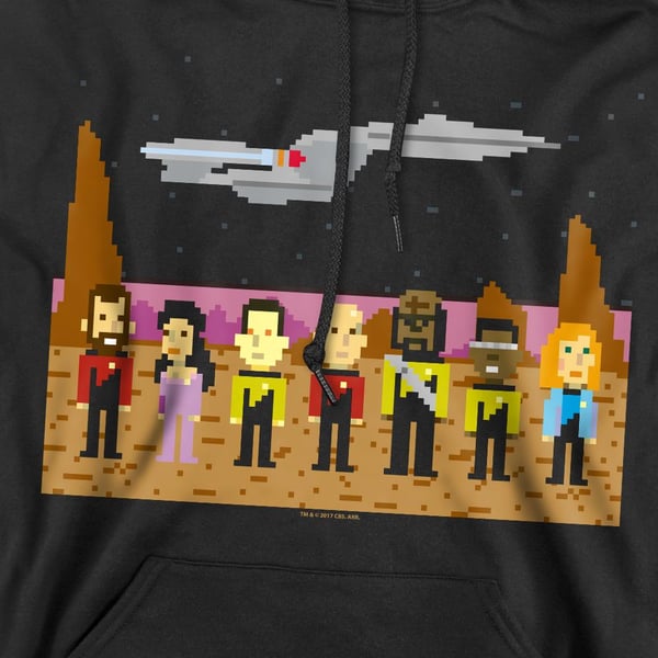 Star Trek Mens The Next Generation Trexel Crew Hoodie