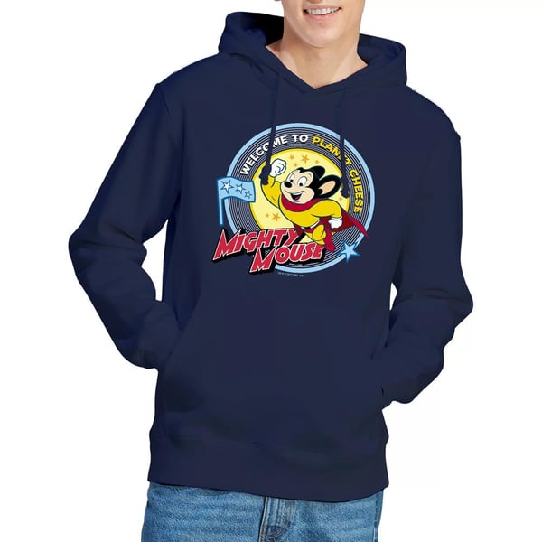 Mighty Mouse Mens Planet Cheese Hoodie