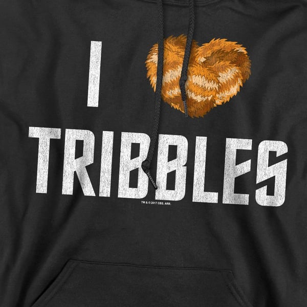 Star Trek Mens I Heart Tribbles Hoodie