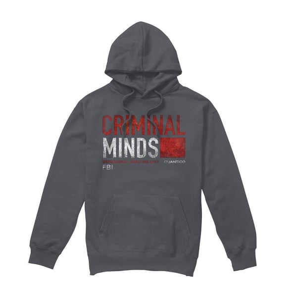 Criminal Minds Mens Title Card Hoodie Criminal Minds Mens Title Card Hoodie