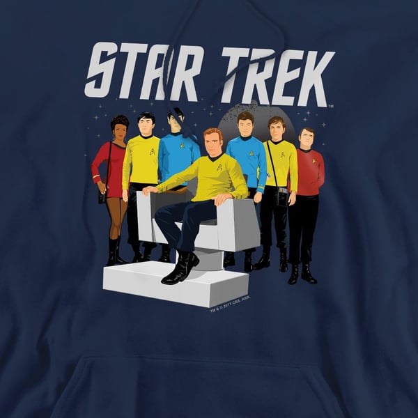 Star Trek Mens Vector Crew Hoodie