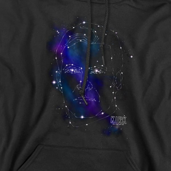 Star Trek Mens Captain Kirk Constellations Hoodie