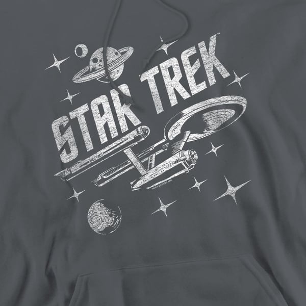 Star Trek Mens Through Space Hoodie