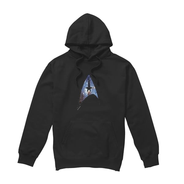 Star Trek Mens Galactic Shield Hoodie Star Trek Mens Galactic Shield Hoodie