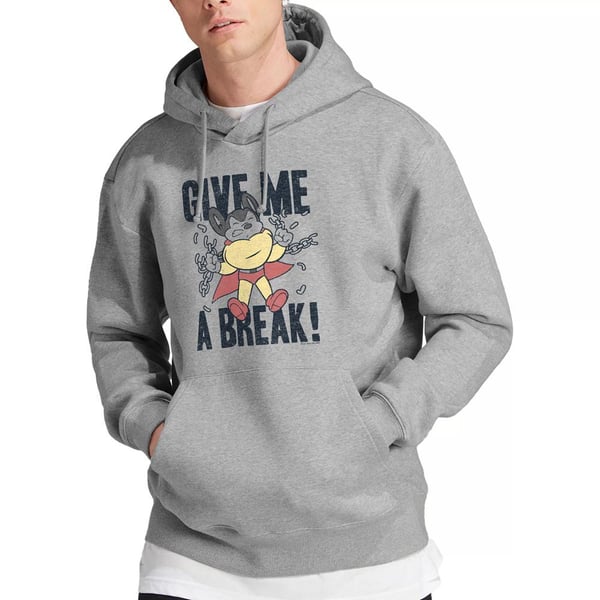 Mighty Mouse Mens Give Me a Break Hoodie