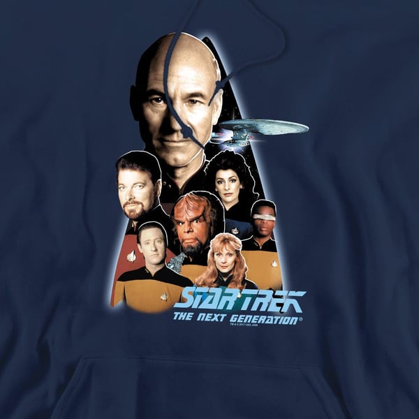 Star Trek Mens Next Generation Crew Hoodie