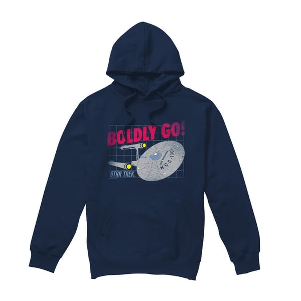 Star Trek Mens Boldly Go Hoodie Star Trek Mens Boldly Go Hoodie