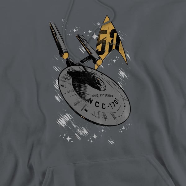 Star Trek Mens Enterprise Dash Hoodie