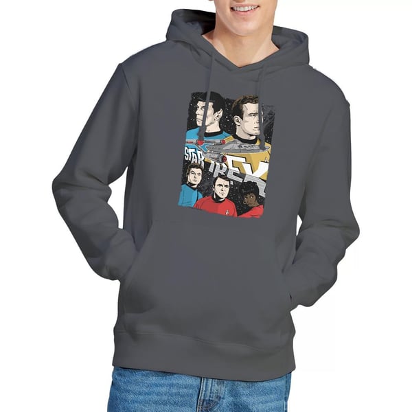 Star Trek Mens Illustrated Crew Hoodie
