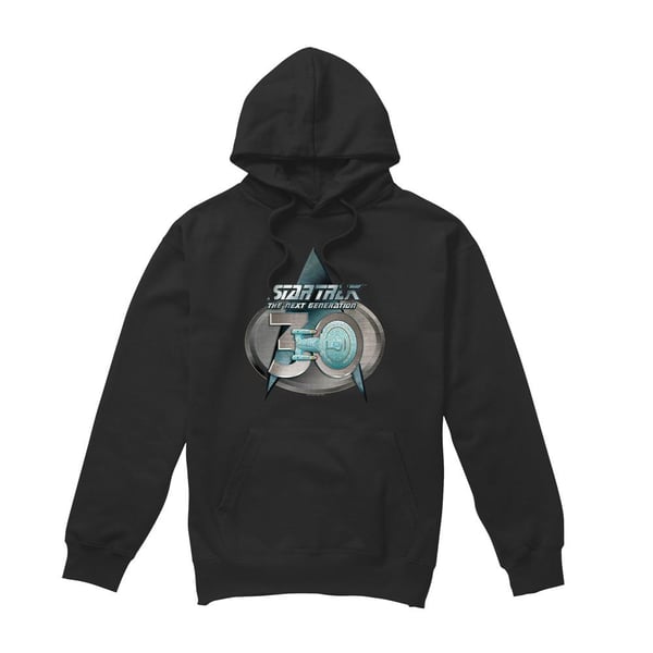 Star Trek Mens The Next Generation 30 Logo Hoodie Star Trek Mens The Next Generation 30 Logo Hoodie