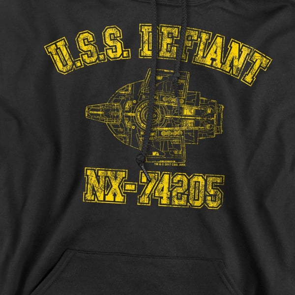 Star Trek Mens Defiant Athletic Hoodie