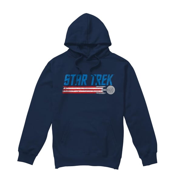 Star Trek Mens Enterprise Americana Hoodie Star Trek Mens Enterprise Americana Hoodie